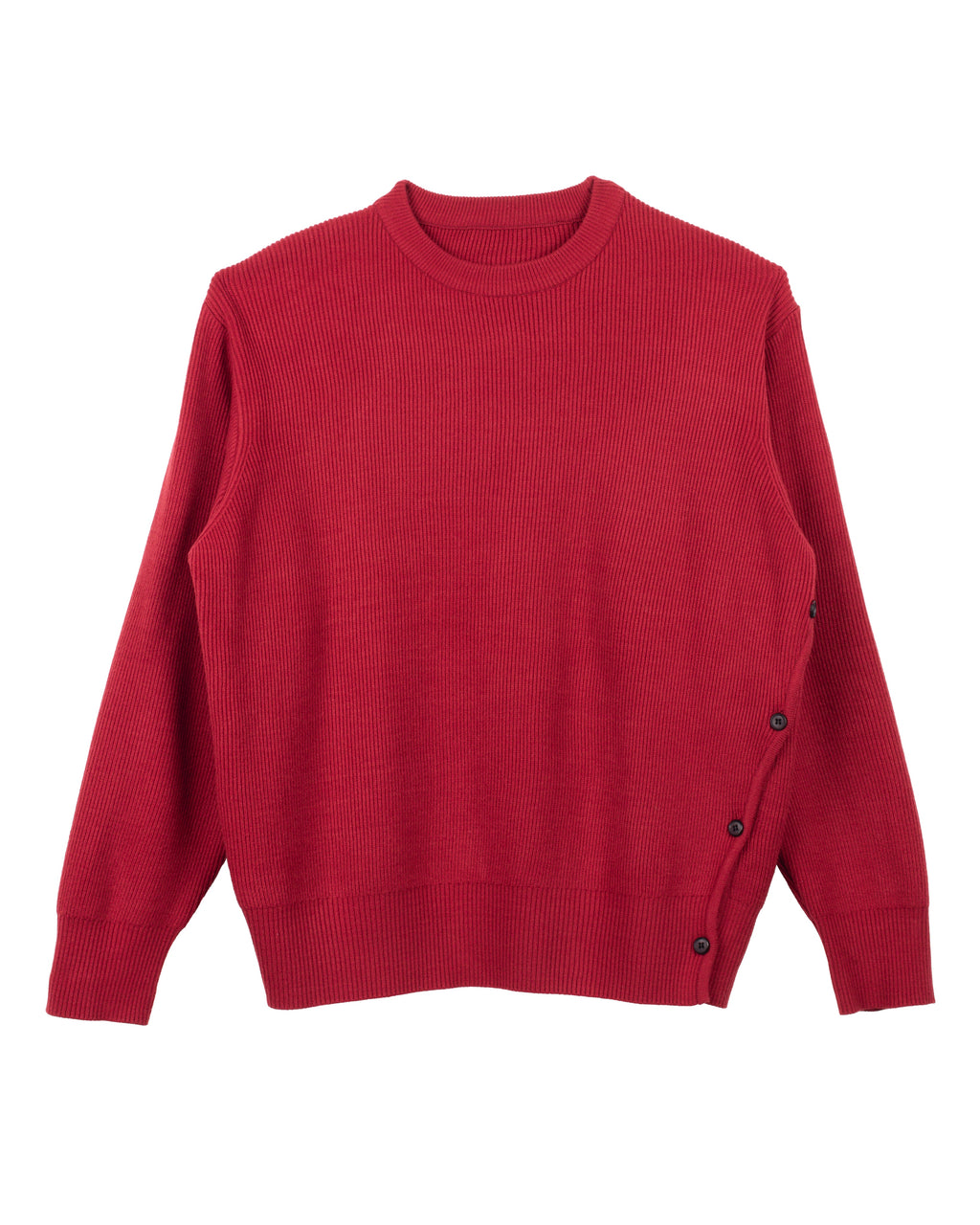 Pull en coton à fente boutonnée