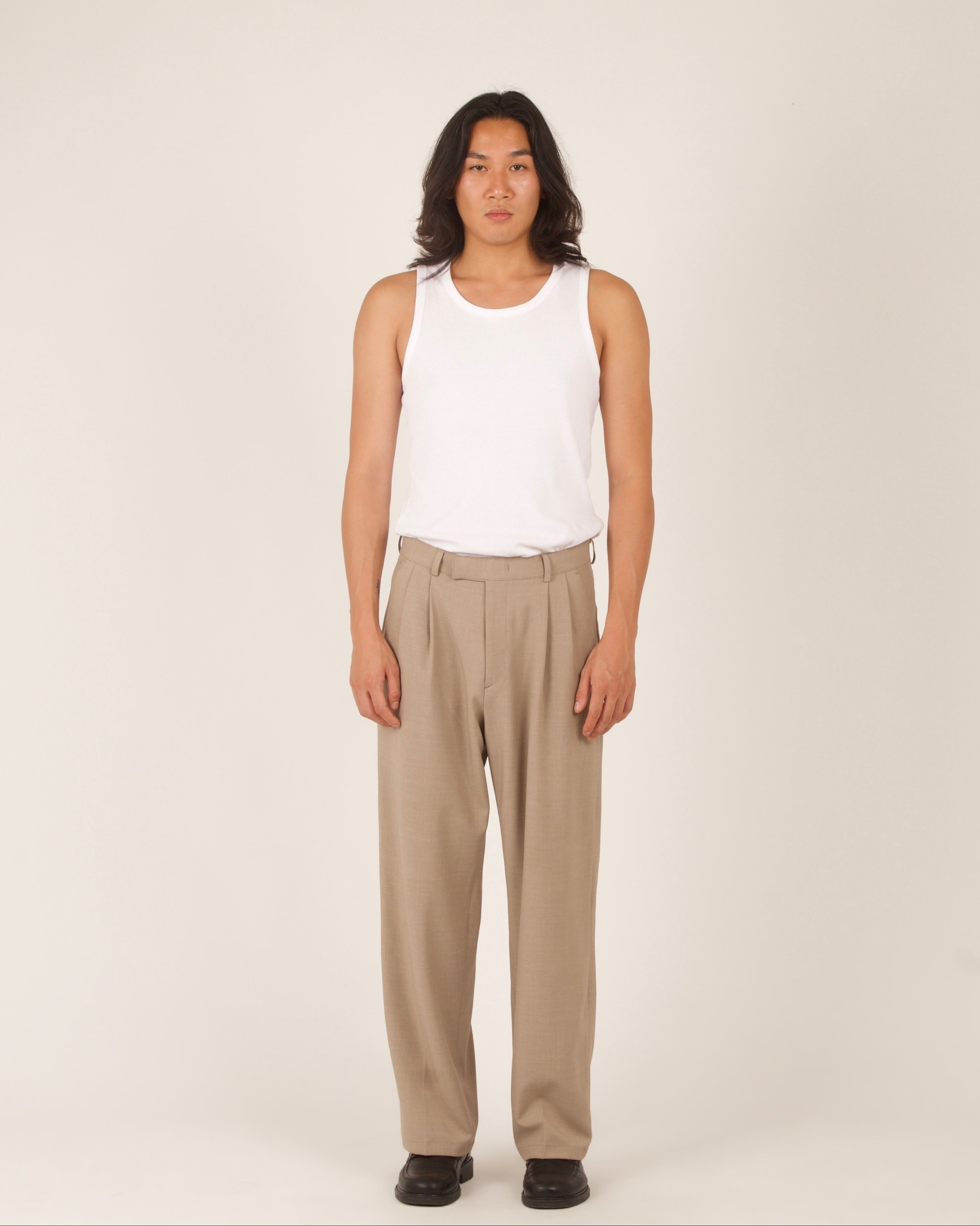 Pantalon de costume droit à pinces