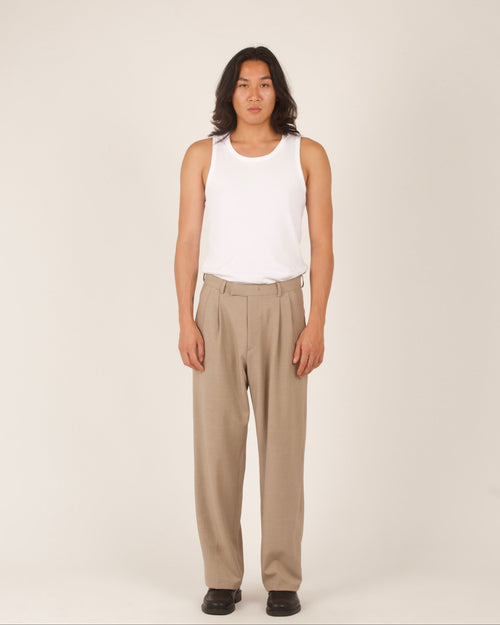 Pantalon de costume droit à pinces